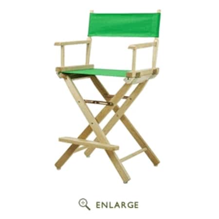 Casual Home 220-00-021-33 24 in. Directors Chair Natural Frame with Green Canvas CA627310
